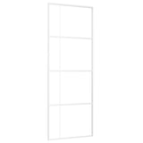 VidaXL sliding door 76x205 cm ESG glass and aluminum white