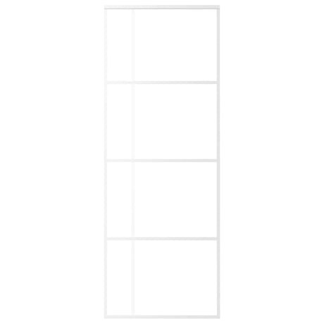Vidaxl Porte coulissante 76x205 cm Verre ESG et aluminium blanc