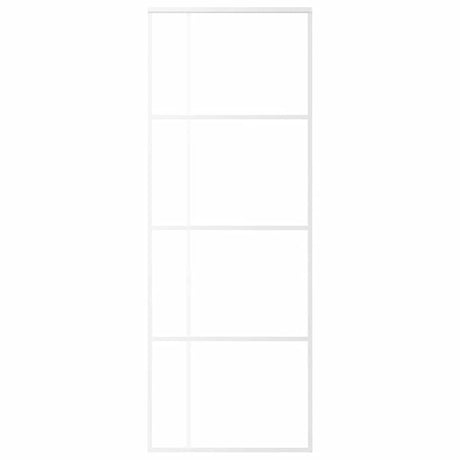 Vidaxl Sliding Porte 76x205 cm Verre ESG mate et aluminium blanc