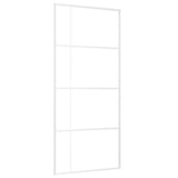 Puerta corredera Vidaxl 90x205 cm de vidrio ESG y aluminio blanco