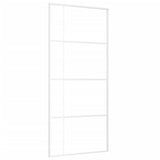 Vidaxl Schiebetür 90x205 cm mattes ESG -Glas und Aluminium weiß