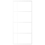 Vidaxl Porte coulissante 90x205 cm Verre ESG mate et aluminium blanc