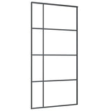 VidaXL sliding door 102.5x205 cm ESG glass and aluminum black