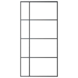 Vidaxl Porte coulissante 102.5x205 cm Verre ESG et noir en aluminium