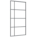 VidaXL sliding door 102.5x205 cm matte ESG glass and aluminum black