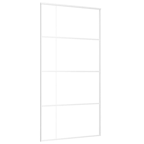Vidaxl Porte coulissante 102.5x205 cm Verre ESG et aluminium blanc