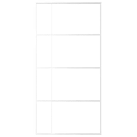 Vidaxl Porte coulissante 102.5x205 cm Verre ESG et aluminium blanc