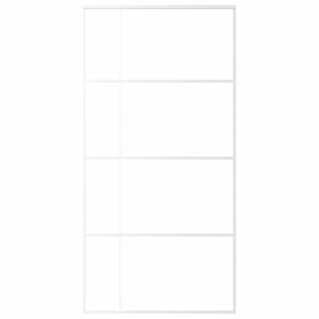 Vidaxl Porte coulissante 102.5x205 cm Verre ESG mate et aluminium blanc