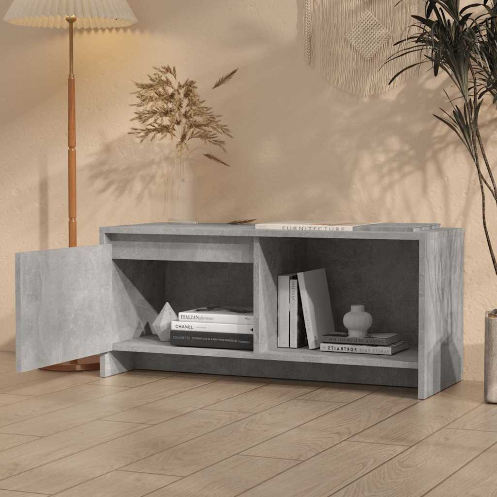 Vidaxl tv-meubel 90x35x40 cm bewerkt hout betongrijs