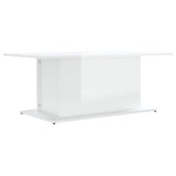 Vidaxl salontafel 102x55,5x40 cm bewerkt hout hoogglans wit