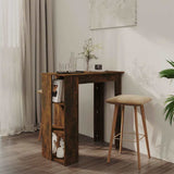 Vidaxl bartafel met schap 102x50x103,5 cm bewerkt hout gerookt eiken