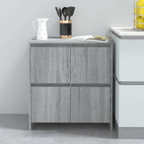 Vidaxl dressoir 70x41x75 cm bewerkt hout grijs sonoma eikenkleurig