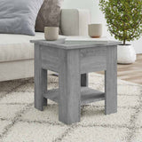 Vidaxl salontafel 40x40x42 cm bewerkt hout grijs sonoma eikenkleurig