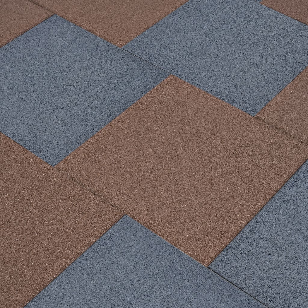 Carreaux Vidaxl Valt 18 ST 50x50x3 cm Gris en caoutchouc