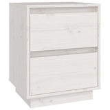 Vidaxl nachtkastje 40x35x50 cm massief grenenhout wit