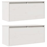Vidaxl wandkasten 2 st 80x30x35 cm massief grenenhout wit