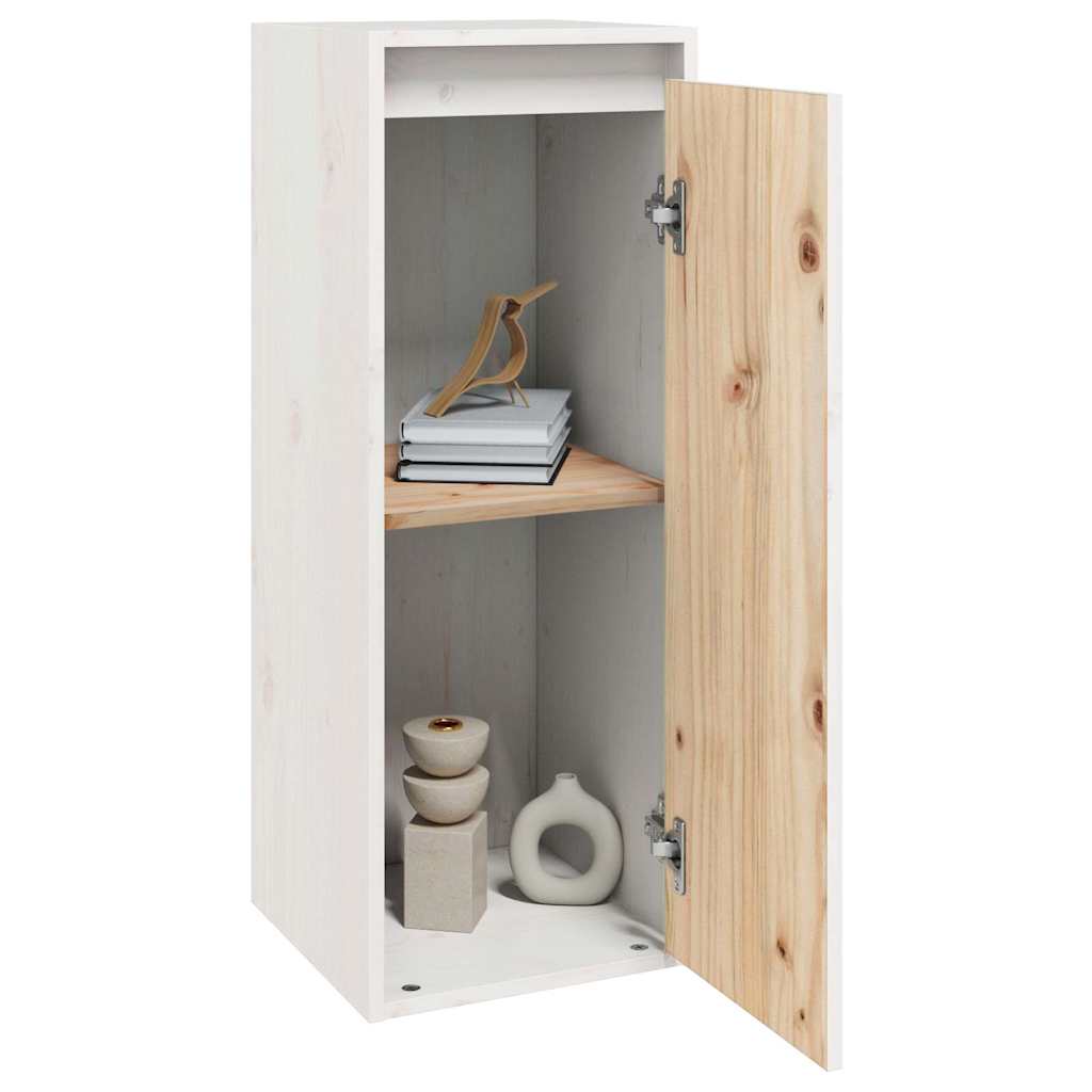 Vidaxl wandkast 30x30x80 cm massief grenenhout wit