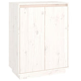 Armoire à chaussures vidaxl 60x35x80 cm en pin massif blanc