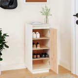 Armoire à chaussures vidaxl 35x35x80 cm en pin massif blanc
