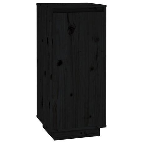 Armoire à chaussures vidaxl 35x35x80 cm en pin massif noir