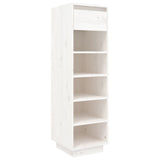 Armoire à chaussures vidaxl 30x34x105 cm en pin massif blanc