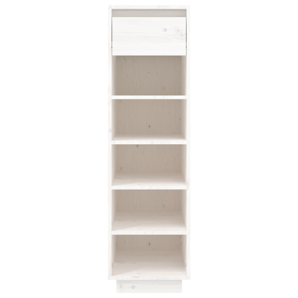 Vidaxl Shoe Cabinet 30x34x105 cm Solid Pine White