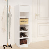 Vidaxl Shoe Cabinet 30x34x105 cm Solid Pine White