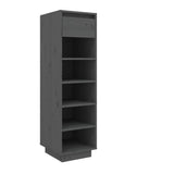 Armoire à chaussures vidaxl 30x34x105 cm en pin massif gris