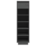 Armoire à chaussures vidaxl 30x34x105 cm en pin massif gris
