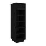 Vidaxl Shoe cabinet 30x34x105 cm Solid pine black