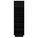 Armoire à chaussures vidaxl 30x34x105 cm en pin massif noir