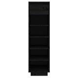 Vidaxl Shoe cabinet 30x34x105 cm Solid pine black