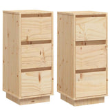 Vidaxl dressoirs 2 st 32x34x75 cm massief grenenhout