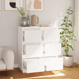 Vidaxl dressoirs 2 st 32x34x75 cm massief grenenhout wit