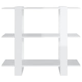 Vidaxl boekenkast kamerscherm 100x30x87 cm hoogglans wit