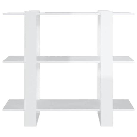 Vidaxl boekenkast kamerscherm 100x30x87 cm hoogglans wit