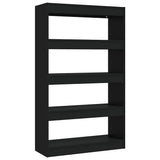 Vidaxl boekenkast kamerscherm 80x30x135 cm bewerkt hout zwart
