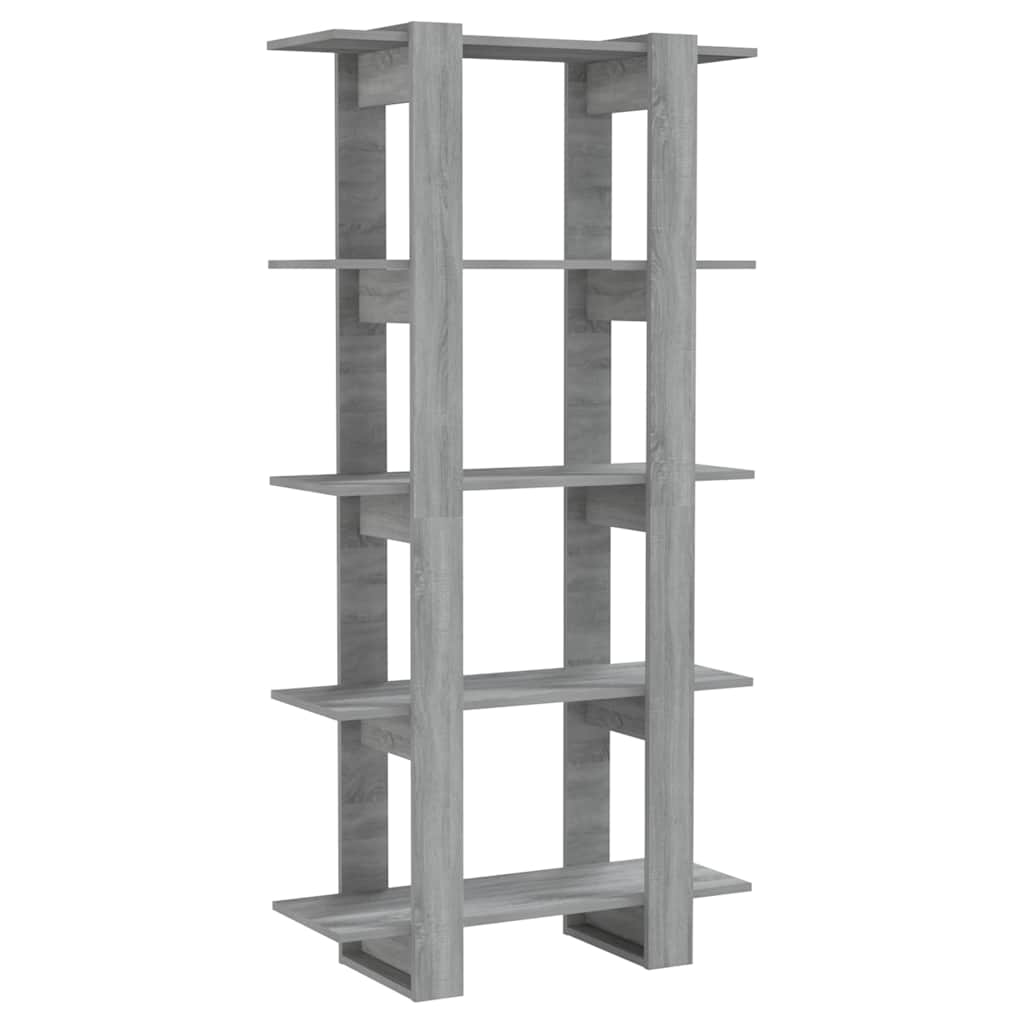 Vidaxl boekenkast kamerscherm 80x30x160 cm bewerkt hout grijs sonoma