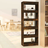 Vidaxl boekenkast kamerscherm 60x30x166 cm spaanplaat gerookt eiken