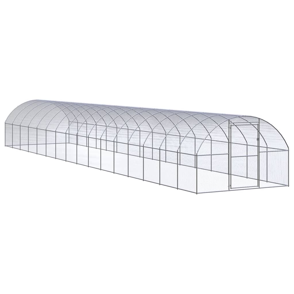 VidaXL Poulailler 3x16x2 m en acier galvanisé