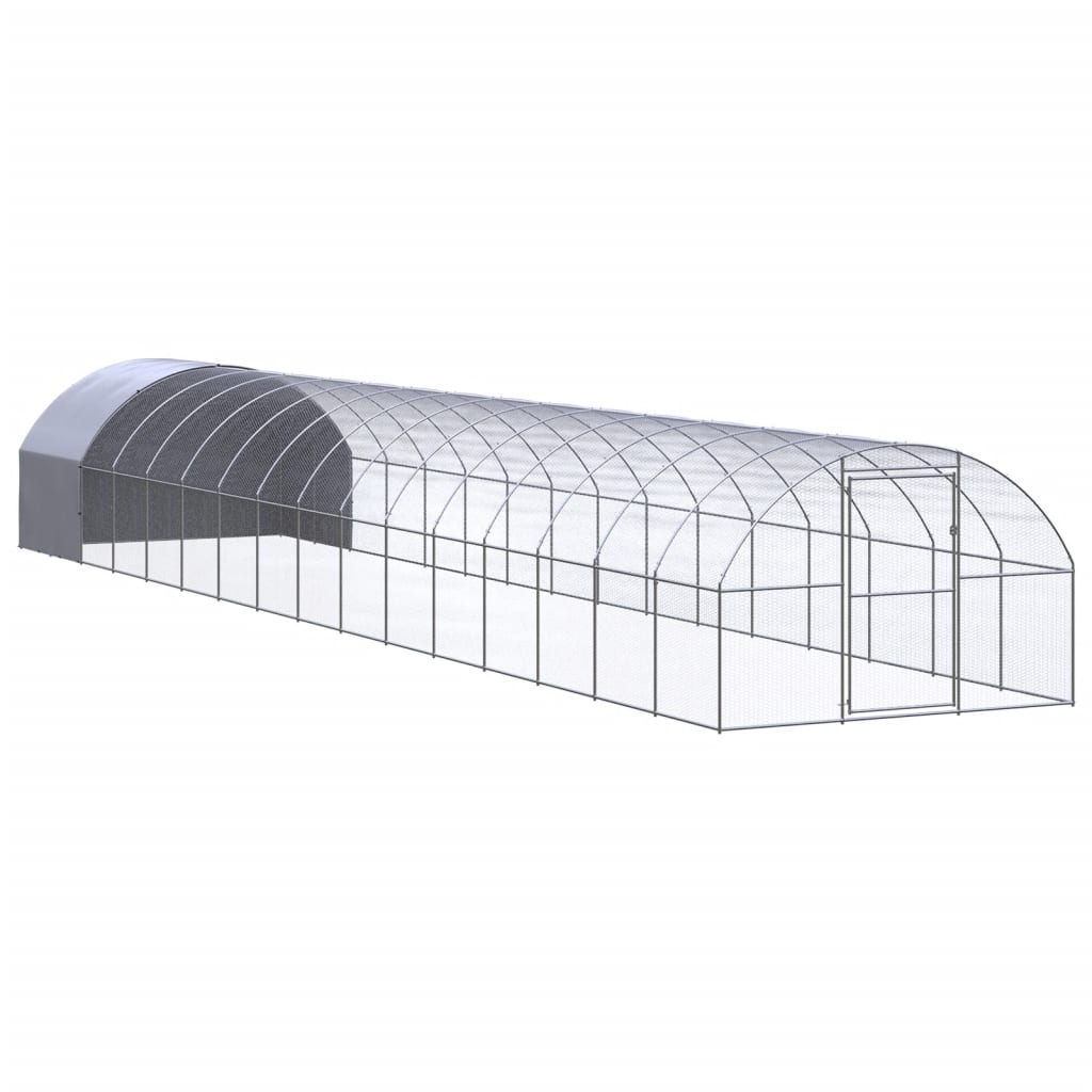 VidaXL Poulailler 3x16x2 m en acier galvanisé