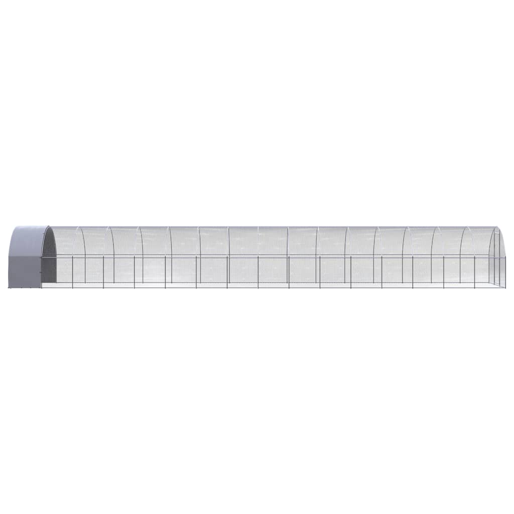 VidaXL Poulailler 3x16x2 m en acier galvanisé