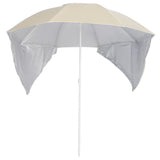 Vidaxl StrandParasol avec parois latérales 215 cm sable -colored