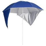 Vidaxl Strandparasol con pareti laterali 215 cm blu