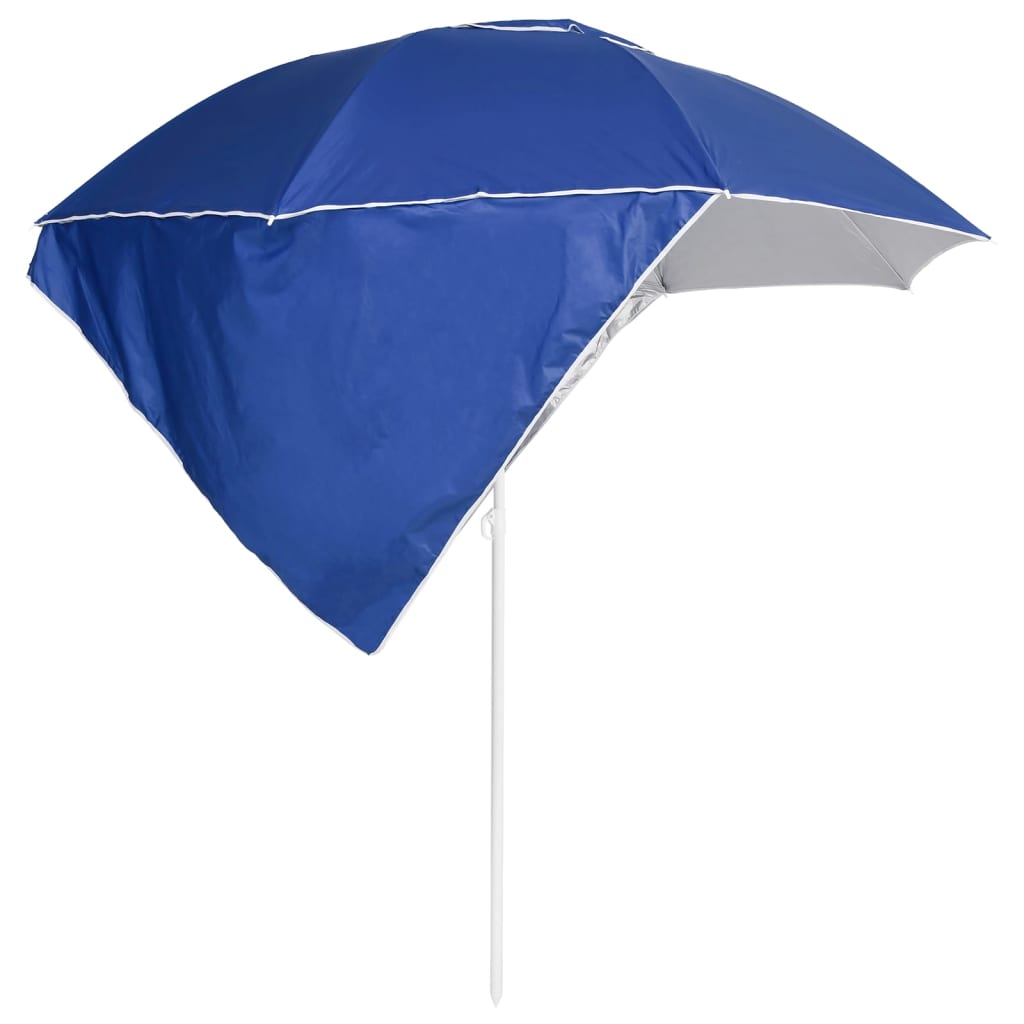 Vidaxl Strandparasol con pareti laterali 215 cm blu