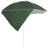 Vidaxl StrandParasol avec parois latérales 215 cm verts