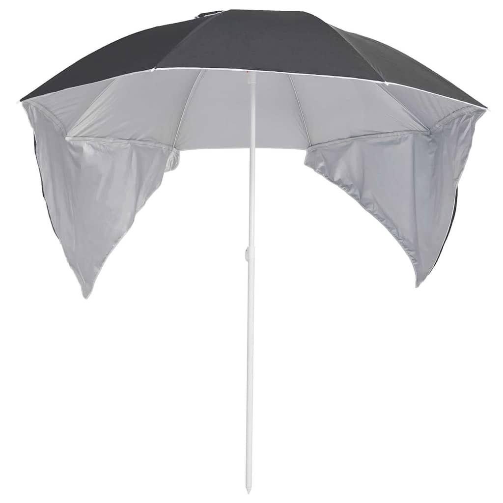 Vidaxl StrandParasol avec parois latérales 215 cm anthracite -colored