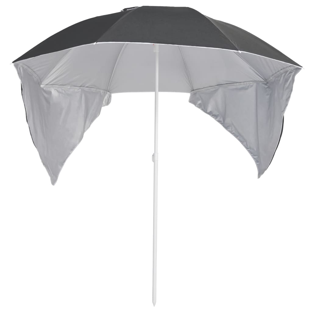 Vidaxl Strandparasol s bočními stěnami 215 cm antracite -colored