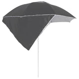 Vidaxl StrandParasol avec parois latérales 215 cm anthracite -colored