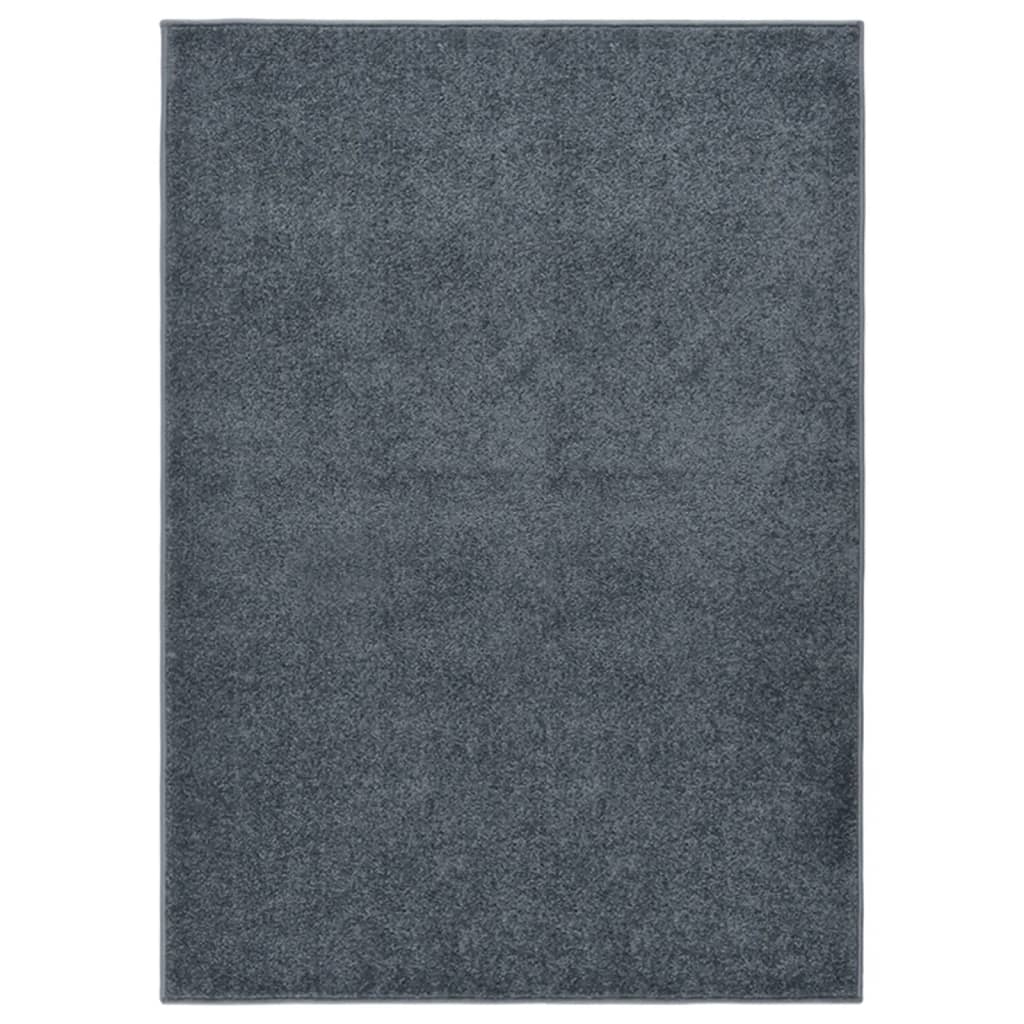 VIDAXL RUG KORTPOLIG 120x170 cm antracite